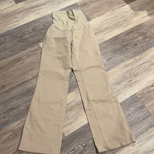 Brushed twill maternity khakis